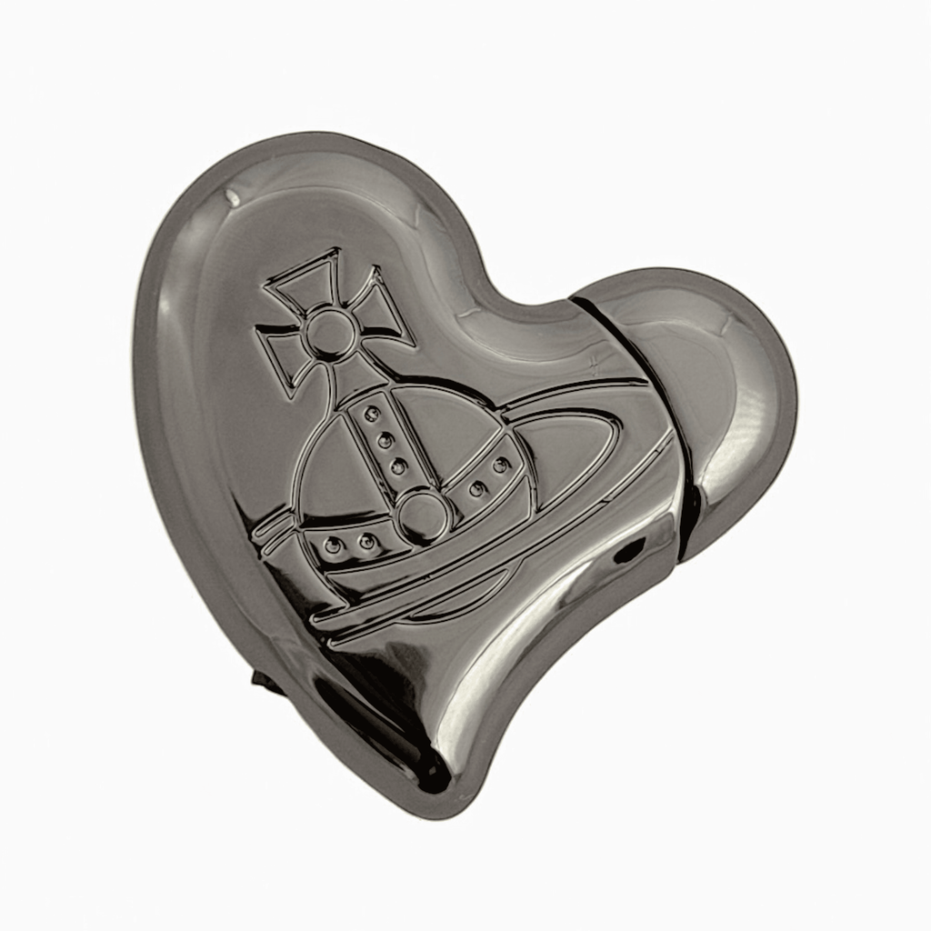 Vivienne Westwood Orb Heart Lighter in Gun Metal Tone