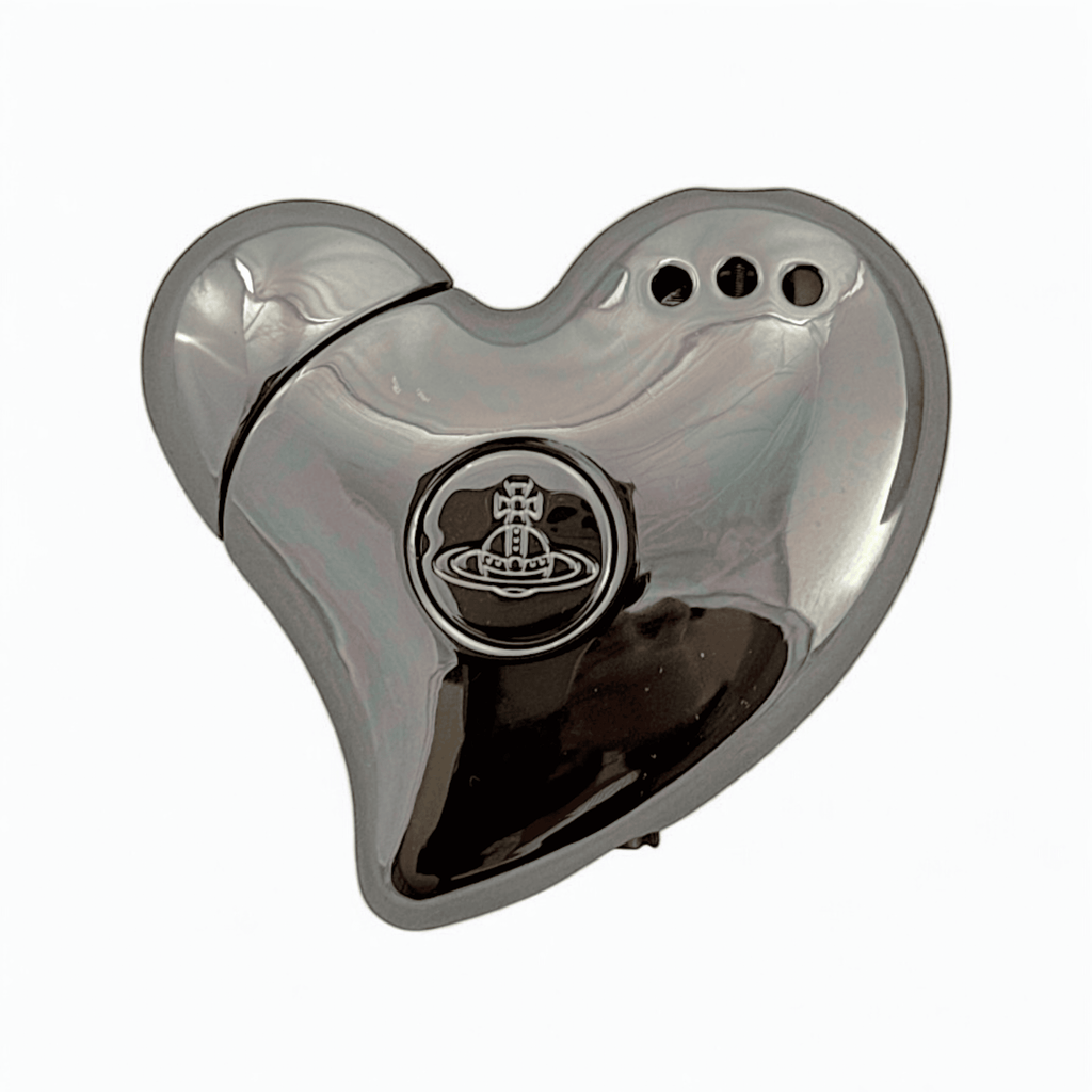 Vivienne Westwood Orb Heart Lighter in Gun Metal Tone