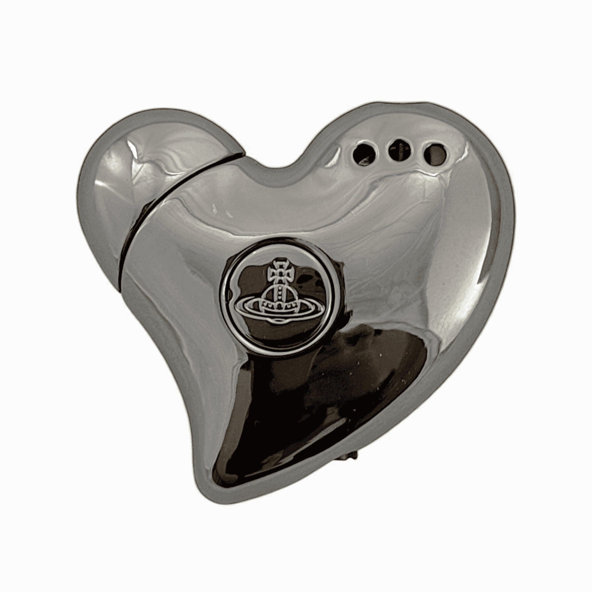 Vivienne Westwood Orb Heart Lighter in Gun Metal Tone 