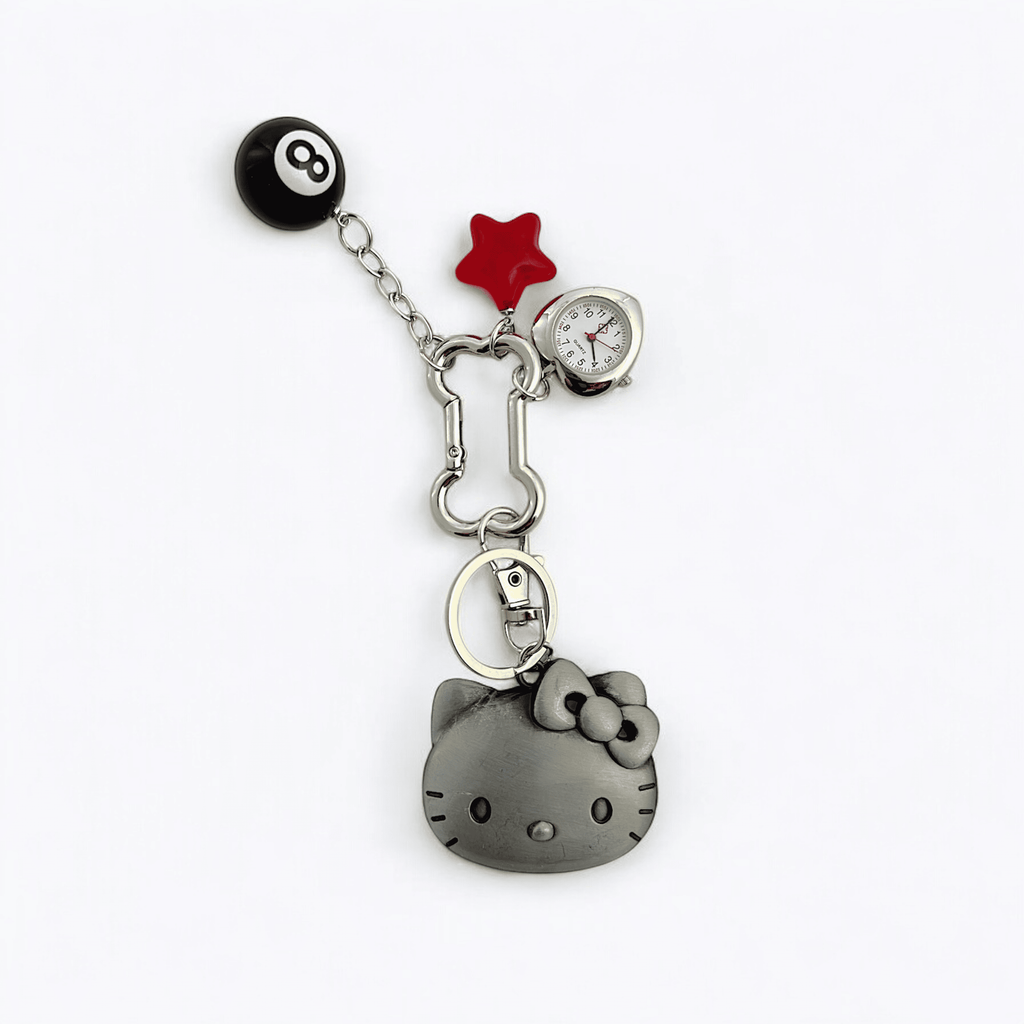 Hello Kitty 8 Ball Watch Keychain/Bag Charm