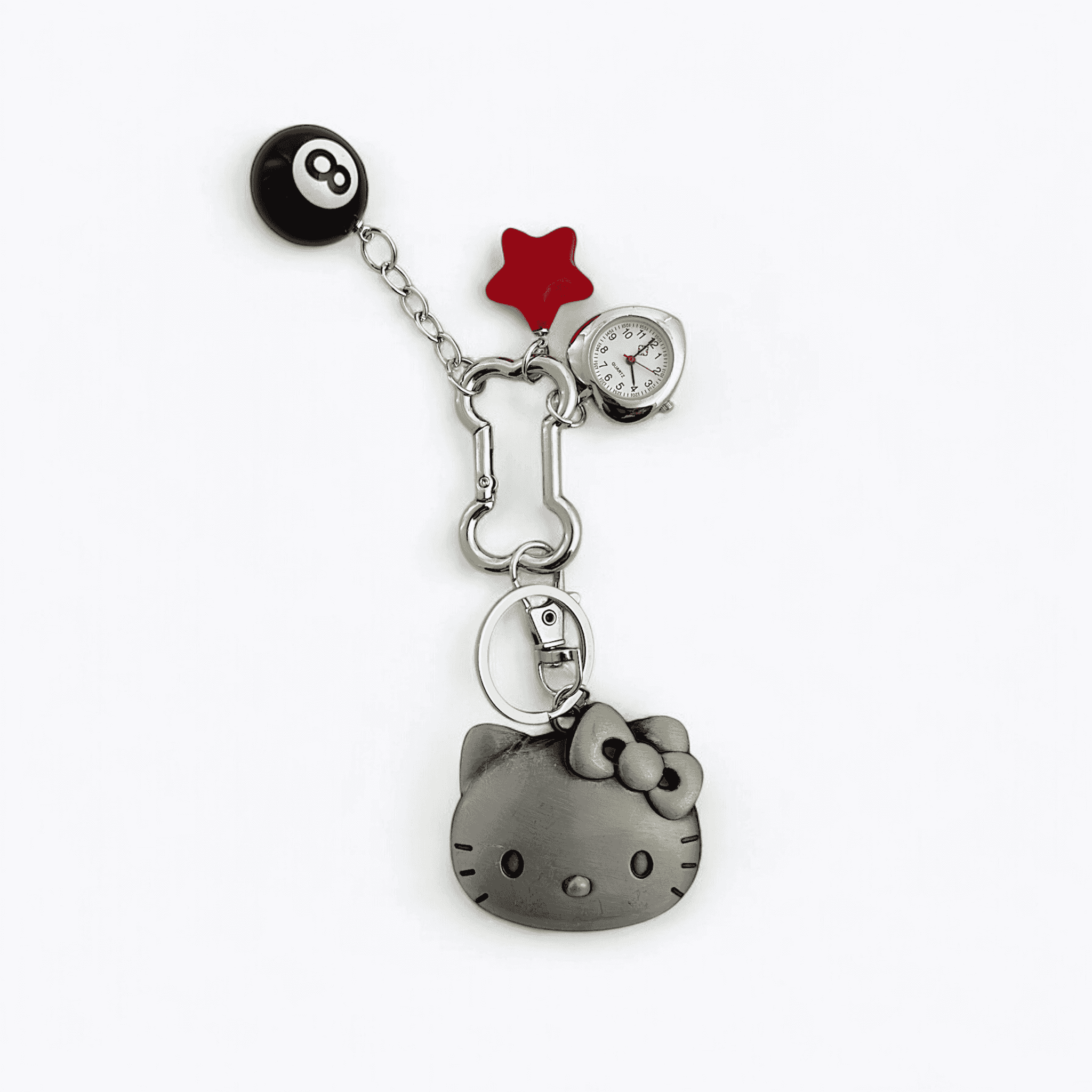 Hello Kitty 8 Ball Watch Keychain/Bag Charm 