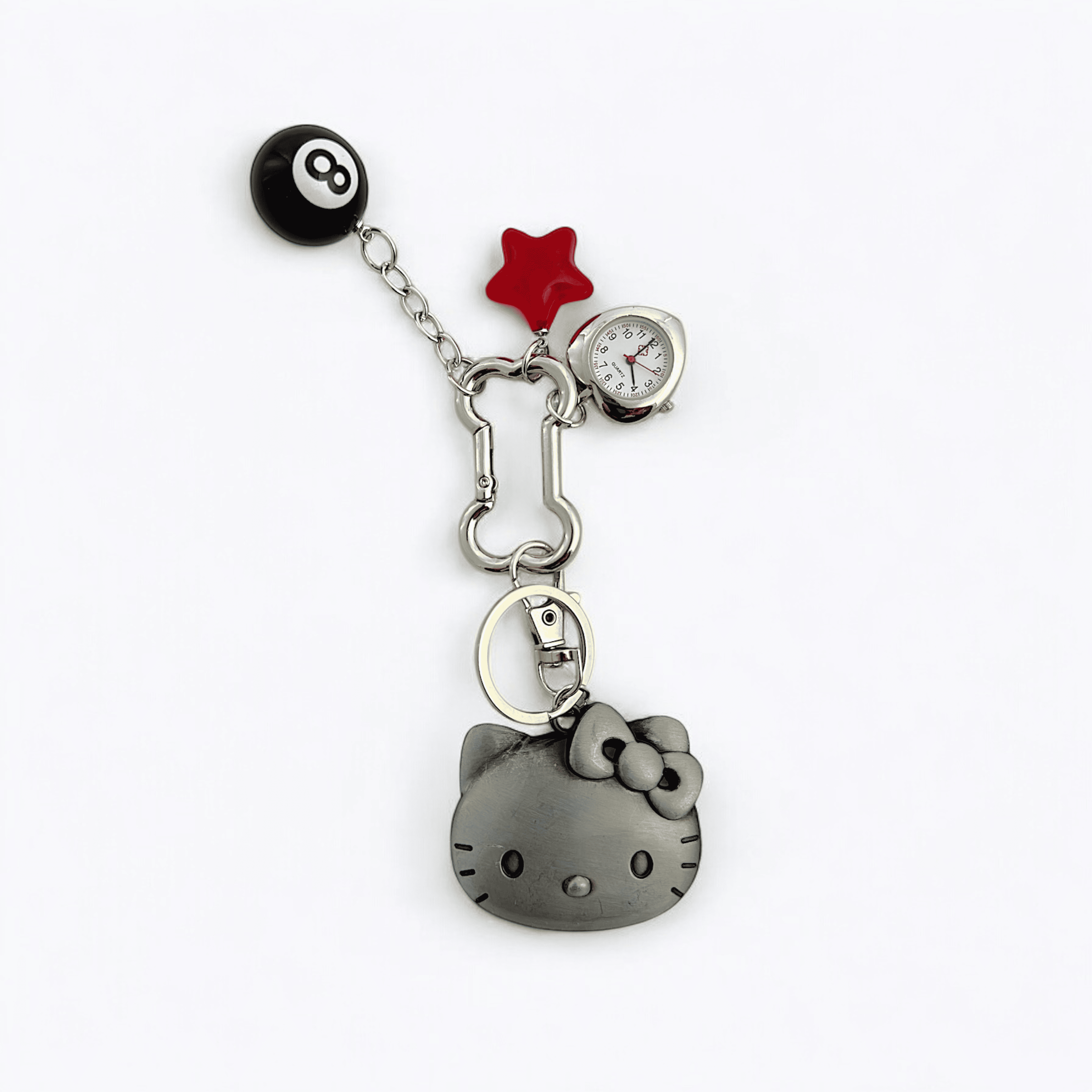 Hello Kitty 8 Ball Watch Keychain/Bag Charm