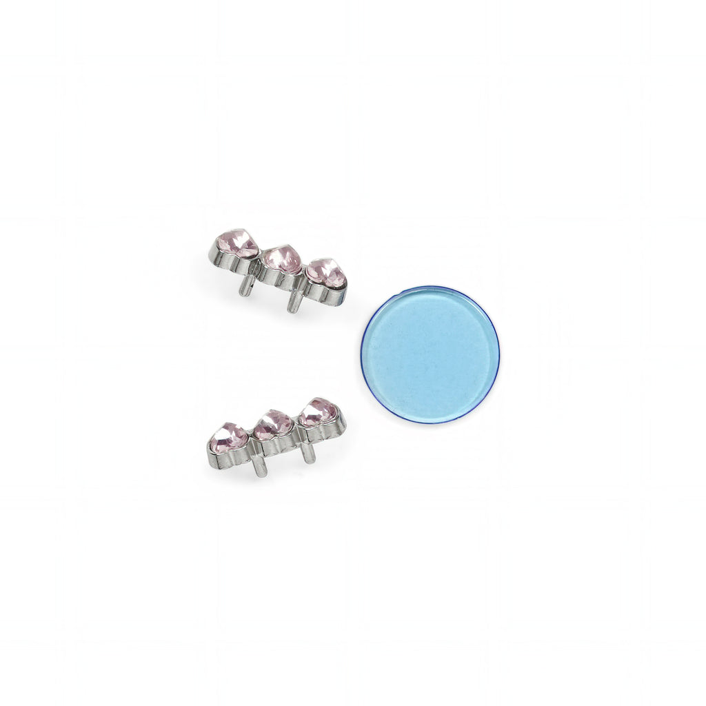 Heart Charms in Pink