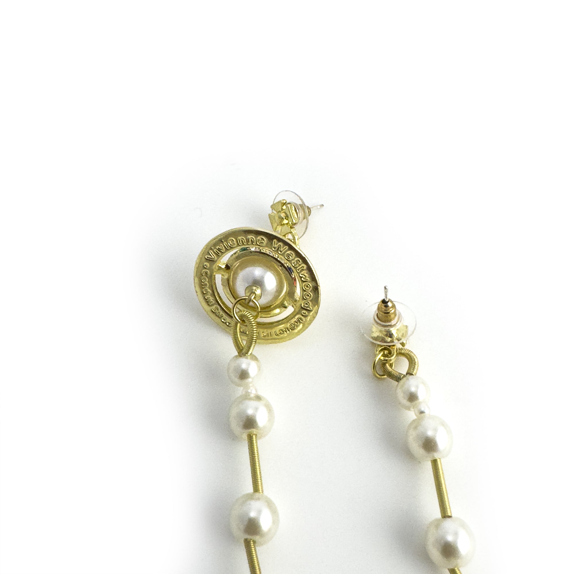 Broken Pearl Earrings (Gold tone)