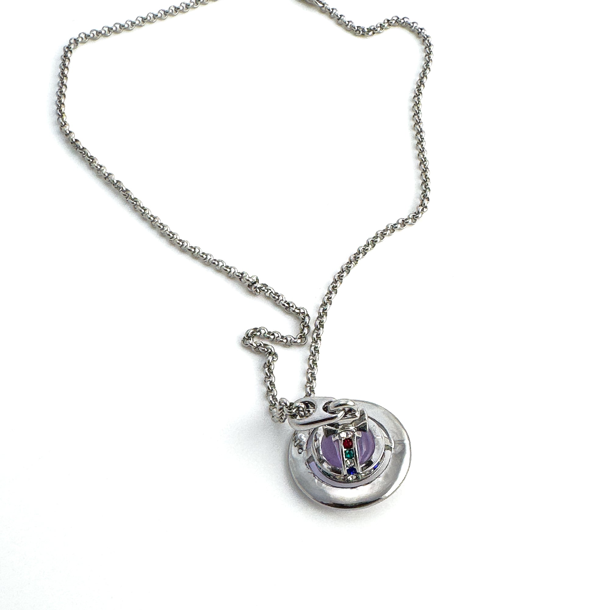 Vivienne New Petite Orb Pendant Necklace (Purple Tone)
