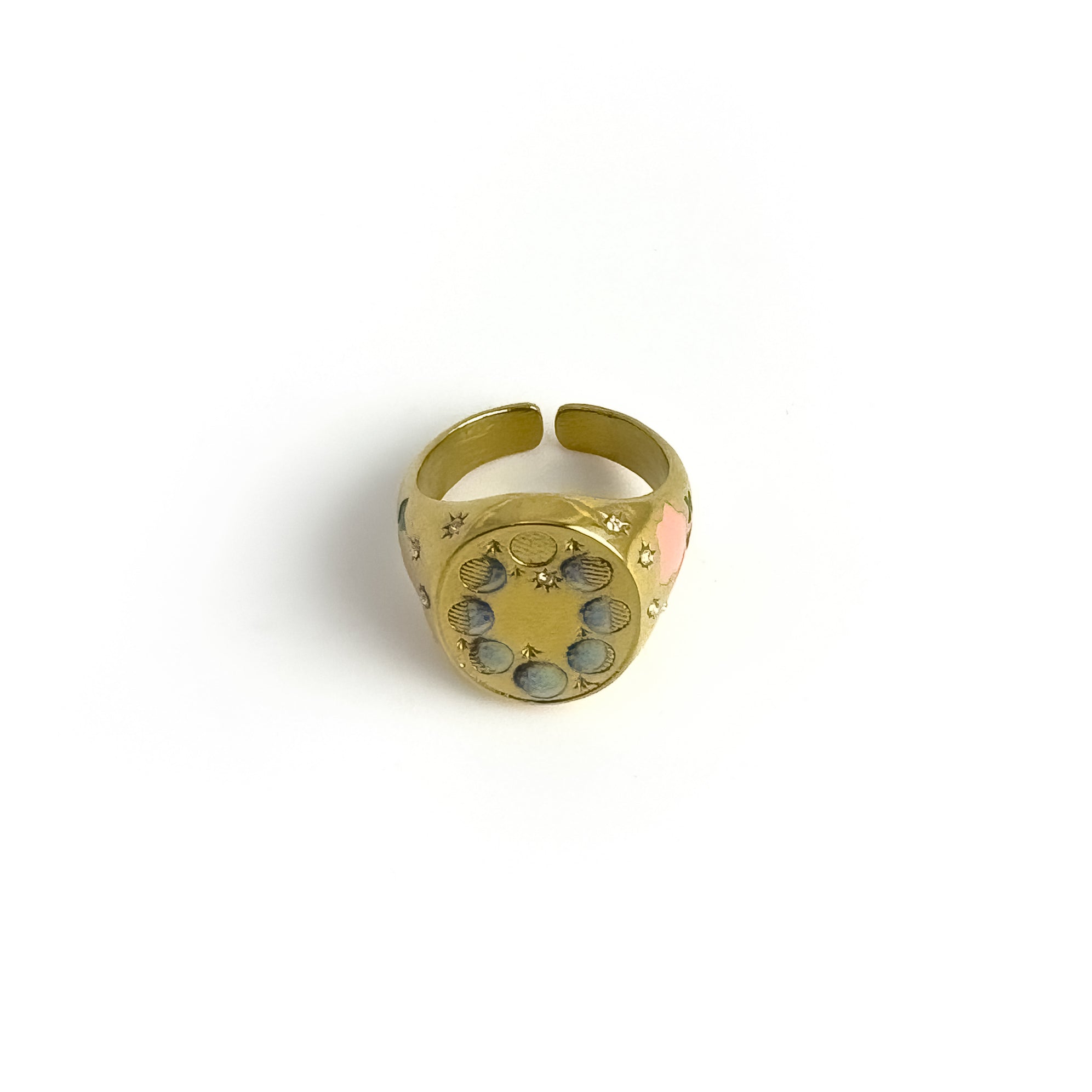 Moonphase Heart Ring