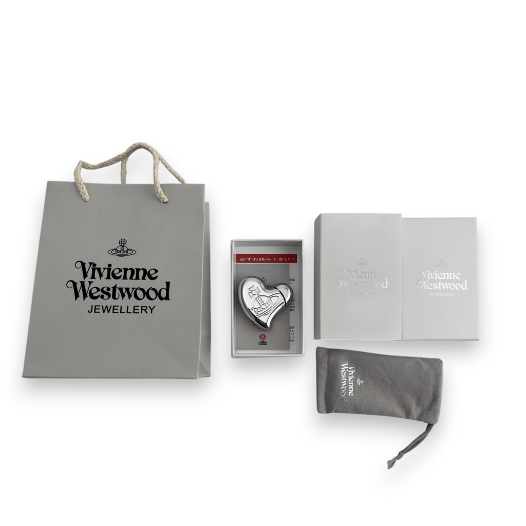 Vivienne Westwood Orb Heart Lighter in Silver Tone