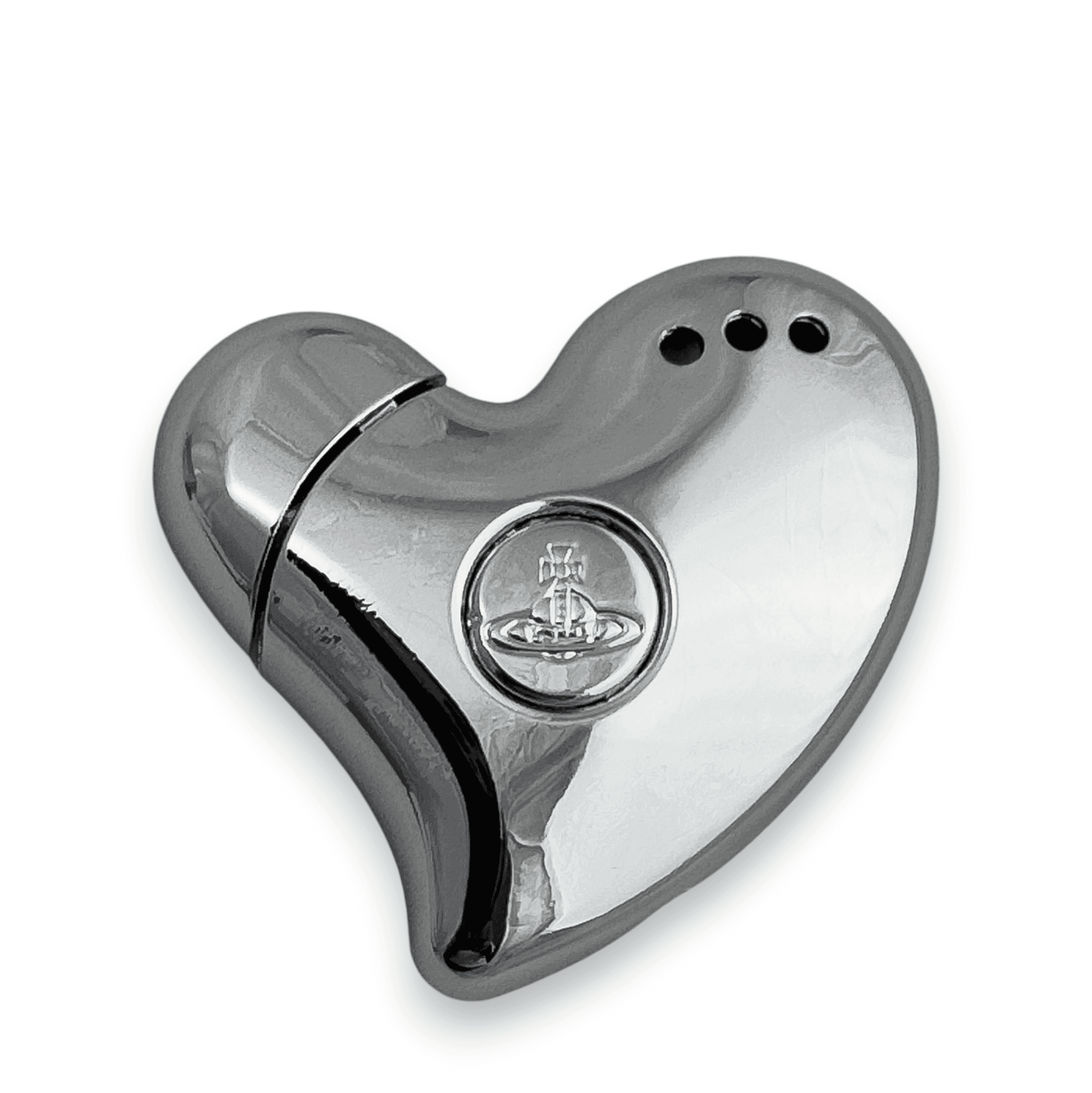 Vivienne Westwood Orb Heart Lighter in Silver Tone 