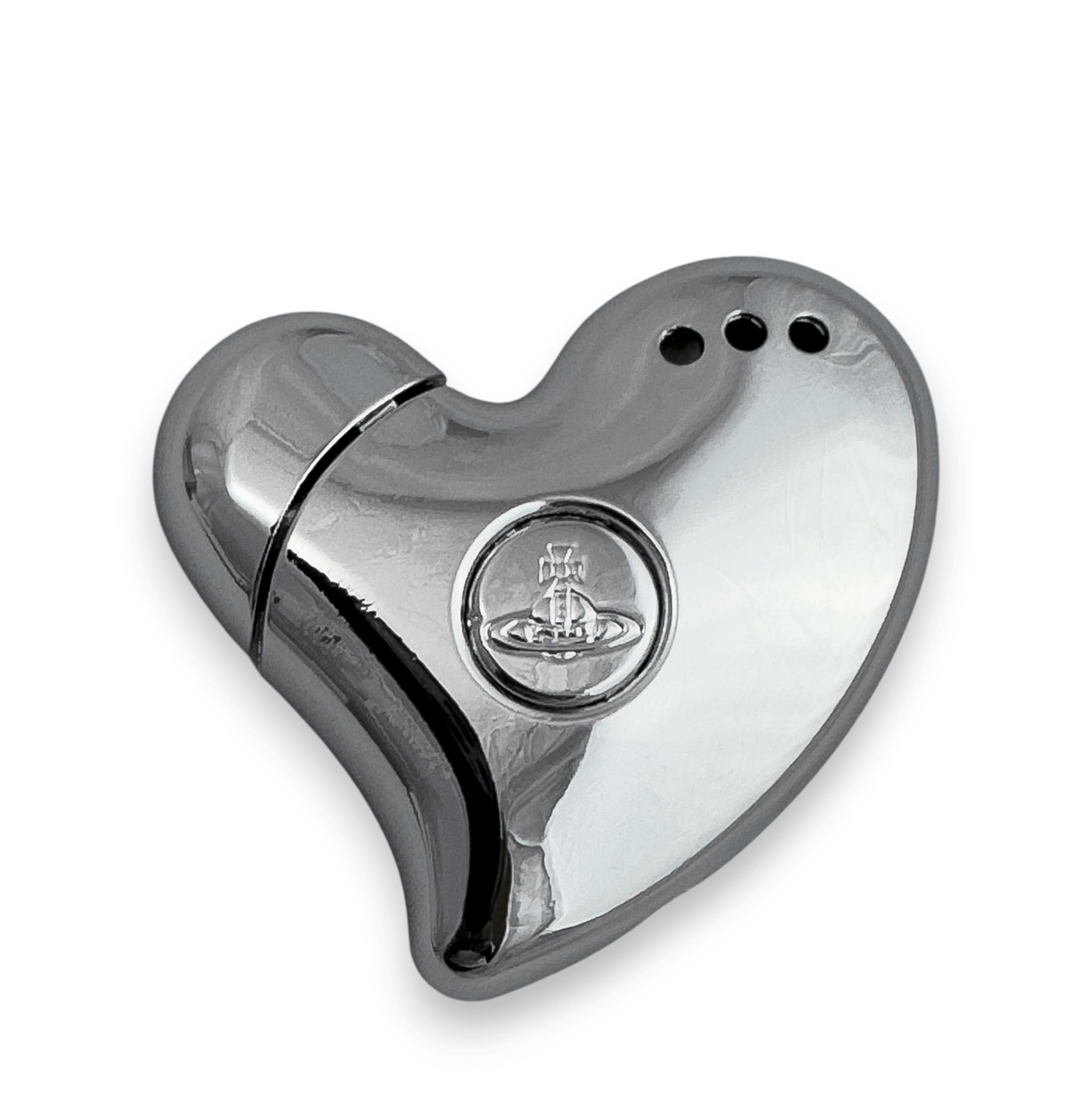 Vivienne Westwood Orb Heart Lighter in Silver Tone