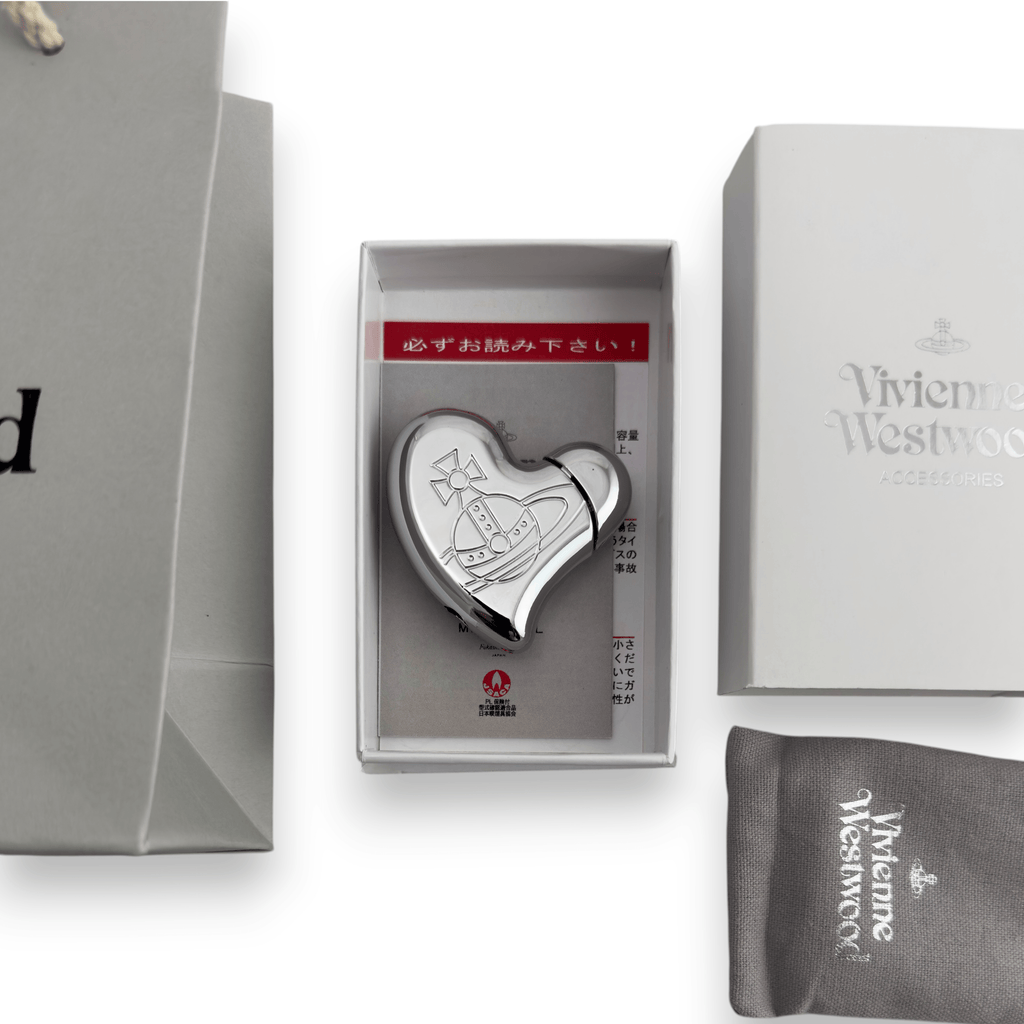 Vivienne Westwood Orb Heart Lighter in Silver Tone